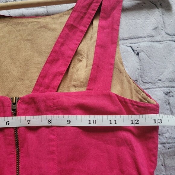 Anthro Moulinette Soeurs Pink A Line Eyelet Dress Size 0P - Picture 12 of 14